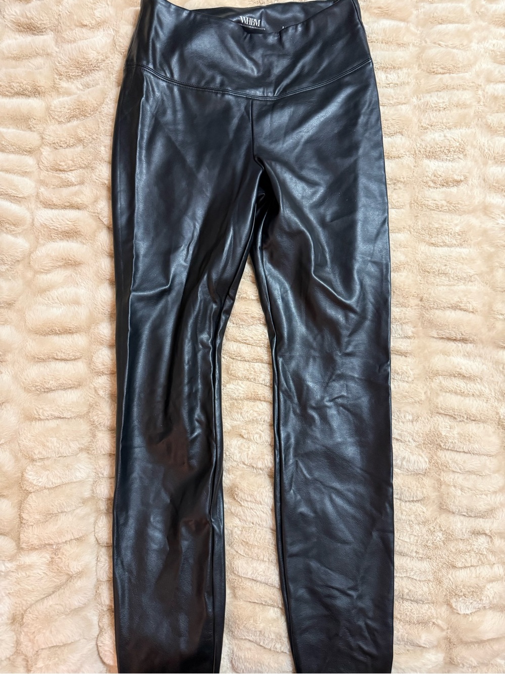 White House Black Market Black Faux Leather Jeggings